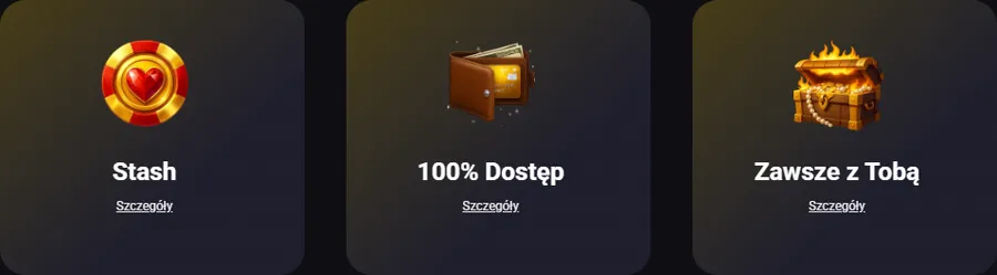 Bonusy w aplikacji Altaris Kasyno: Stash, 100% Dostęp i Zawsze z Tobą